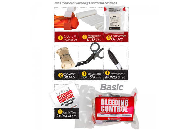 Public Access Bleeding Control 5-Pack - Vacuum Sealed